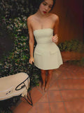 Summer Women's New Sexy Temperament Solid Color Palette Tective Dress