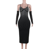 Temperament Small Sling Sleeve Dress Woman Sexy Babes Dress DJPT