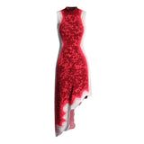 Famous Style Dress Woman 2025 Spring Irregular Little Fragrant Wind To Show Thin Sleeveless Dress Dress Woman
