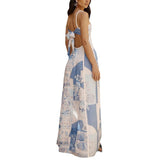 2024 New Sling-Print Dress INS Casual Holiday Loose Women's Dress HZ0628