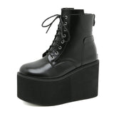 Bottom Martin Boots Coarse And Waterproof Table Side Zipper High Heel Short Boots Wearing Female Boots High Quality Shoes