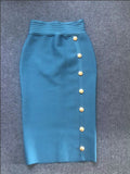 And Winter New Waist Slim Half Skirt Fashion Slit Buckle Long Skirt Slim Bandage Nepotism