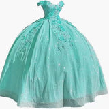 Color Yarn Evening Dress 2025 Puffy Dress Beautiful Stage Solo Art Dress Word Shoulder Long Performance Suit