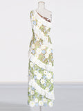Idyllic Dress 2025 Summer New Sleeveless Water-Sowed Flower Embroidery Splicing Mesh Dress