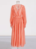 V-Neck Lantern Sleeve Drawstring Design Shirt With Same-Line Half-Skirt Elegant Women's Set 2025 Summer New