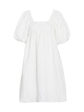 Temperament Fresh Sweet Style Dress Spring 2025 New Gentle High-End Collar Bubble Sleeve Short Dress Woman