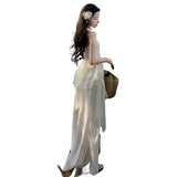 New Seaside Holiday Sling Suit Beach Photo Long Dress Summer