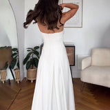 Summer New Breast-Scuffed Sleeveless High-End Temperament Mid-Long Dress