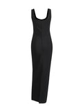 Hottie Bag Hip Dress 2025 Summer New U Collared Back With Diamond Lady Hanging Dress Dress