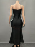 Fashion Pearl One-Shoulder Party Evening Dress Design Famous Fishtail Dress Banded Dress