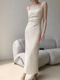 Everyday Day With White Sleeveless Sleeveless Vest Dress Women's New Summer Dress With A Left-Up HZ0628