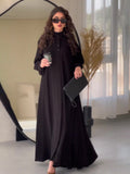 Eastern Muslims Spring 2024 New Commuting Street Fashion Solid Design Grand Dressȹs