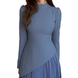 And Winter New Fashion Round Neck French Design Feeling 100 Fold Dress