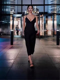 Black Suspension Sexy Fashion Tight Dress For Summer 2024 Summer