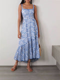 Summer Spanish Niche Brand Design Goddess Temperamental Slinging Irregular Fishtail Dress