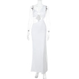 Spring 2025 New Fashion Style Sexy Irregular Shoulder Belts Empty Dress Woman DJPT