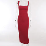 Knitted Slings Sexy Body Red Christmas Dress Summer Babes Pure Lusty Dress Girl DJPT
