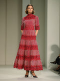 Retro Light Luxury Dress 2025 Spring And Summer New Lead Lace Hollow High-End Color Dress Dress Woman