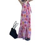 Summer Dress New Holiday Style V Tie Sling Dress