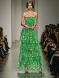 Seaside Resort Lotus Leaf Dress 2025 Spring New Tectonic Long Print Loose Waist Dress Dress Woman