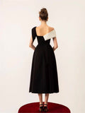 Summer Vietnamese Niche Design Bumpy Color To Rectender Waist Thin Host Elegant Dress Dress Dress Dress