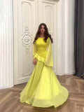 2024 Fashion Temperament Horn Sleeve Long-Sleeved Lotus Leaf Design Sense Court Style Dress
