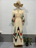2024 New Printing Design Fashion Temperament Commuting Dress Dress Dress Woman