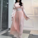 2024 Round Collar Light Dress Slim Slim Light Luxury With Long Skirt