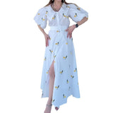 New Summer Women's Clothing Prints Thin Waist Fashion Fairy Style Dress