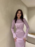 Folded And Folded In The Autumn Of 2025, The Lanky Long-Sleeved French Court Dress Woman