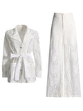 Elegant Commuter Style Suit Women's New Spring 2025 With Lace Horn Pants Two-Piece