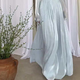 New Fashion French Round-Neck Folded Light Luxury Dress