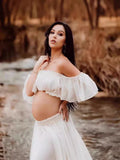 Women's Chiffon Up And Lower Split Suit Under The Fork Pregnant Photo Photography Drag Set 1247 Maternity