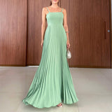 Women's High-Rise Splicing Sexy Dew Solid Color Design Dress In Summer 2025