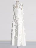 Elegant Famous Style Dress 2025 Spring Model High-End Splicing Three-Dimensional Flower Hanging Dress Women's Dress