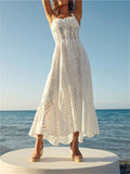 Summer Spanish Niche Brand Design Goddess Temperamental Slinging Irregular Fishtail Dress