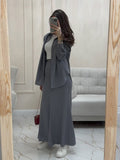 And Casual Long-Sleeved Shirt Tight Waist Dress Two Sets Of Women's New Summer 2024 Summer New Thin Set