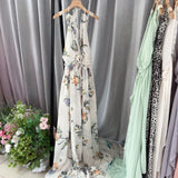Oil/8 Colors 2025 Elegant Hanging Neck-Luck Holiday Flowers Unique Special Beach Dress