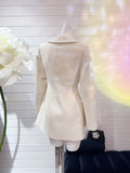 Scented Suit Dress 2025 Spring And Summer Single Row Buckle Large Three-Dimensional Flowers High-End Temperament Dress Dress Skirt