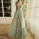 Fresh Butterfly Long Dress Small Short A-Shaped Skirt Stage Performance Competition Aupong Skirt