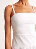 Summer New Fashion Waist Solid Color Pressure Fold Solid Color Sling Dress