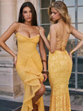 Style Sexy New Slings Solid V-Neck High-Ball Net Repair Medium Long Dress HZ0628