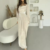 Women's Autumn Autumn Style Folded Temperament High-Waisted Skirt