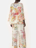 Autumn Mixed Batch Of Australian Tide Brand CML Famous Fairy Spirit Silk Print V Collar Horn Sleeves Holiday Blouse