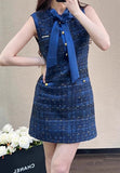 2025 With Coarse Flowers, Silk Sleeveless Dress