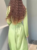 2024 New Strap To The Waist Long-Sleeved V-Neck To Repair The Famous Dress