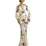 2025 New Women's Solid-Colored Long-Sleeved Jacket Half-Dress Fashion Suit