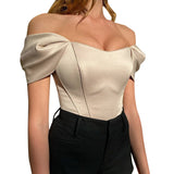 Shoulder Fish Bone Gird Bomography Tsets In Niche Design Fashion Vest DJPT