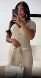 Summer Women's New Short Sleeve V-Neck Dress
