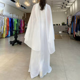 2024 Summer Neck Chiffon Dress Light Luxury Sexy Shawl Dress